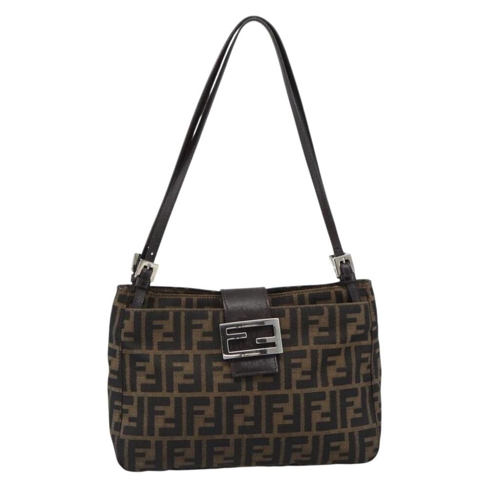 Fendi Zucca Mamma Baguette Tote Bag Black